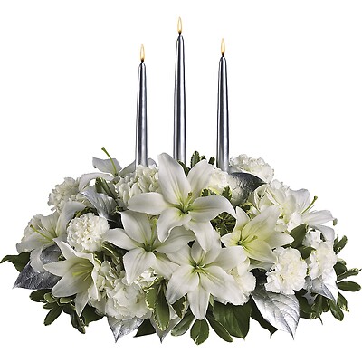 Silver Elegance Centerpiece